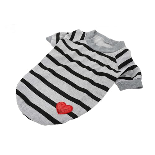 IMIKEYA Hundeshirt Für Haustiere Gestreiftes T Shirt Für Bequemes Und Leichtes Outfit Für Katzen Dekorative Haustierkleidung IMIKEYA Hundeshirt Für Haustiere Gestreiftes T Shirt Für Bequemes Und Leichtes Outfit Für Katzen Dekorative Haustierkleidung von IMIKEYA