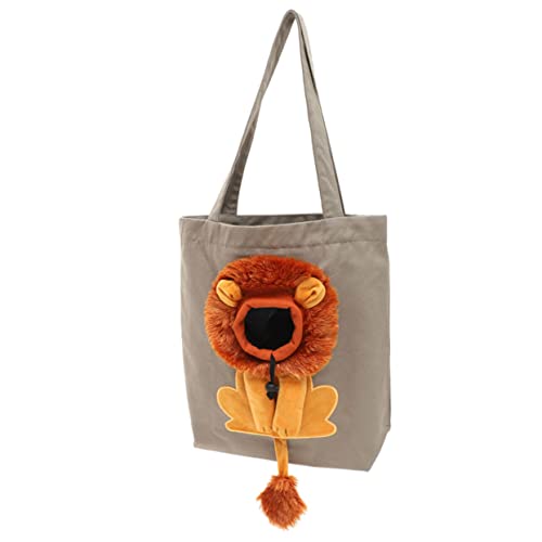 IMIKEYA Kleiner Katzen-Tragetasche Mit Löwengesicht Atemberaubender Transport Für Haustiere Für Ausflüge Mit Ergonomischem Schultergurt Aus Strapazierfähigem Und Leichtem Canvas Tiefgrau IMIKEYA Kleiner Katzen-Tragetasche Mit Löwengesicht Atemberaubender Transport Für Haustiere Für Ausflüge Mit Ergonomischem Schultergurt Aus Strapazierfähigem Und Leichtem Canvas Tiefgrau von IMIKEYA
