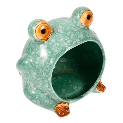 IMIKEYA Hamsterhaus Aus Keramik Für Kleine Haustiere Froschform Zum Schlafen Und Ausruhen Strapazierfähiges Nest Für Hamster Und Igel Kühlendes Versteck Für Käfig IMIKEYA Hamsterhaus Aus Keramik Für Kleine Haustiere Froschform Zum Schlafen Und Ausruhen Strapazierfähiges Nest Für Hamster Und Igel Kühlendes Versteck Für Käfig von IMIKEYA