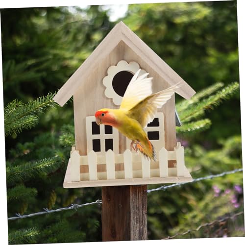 IMIKEYA Kreatives Holz Vogelhaus für Freien DIY Nistkasten mit Hohles Fenster Design Perfektes für Kanarienvögel Papageien Kleine Zufälliger Stil IMIKEYA Kreatives Holz Vogelhaus für Freien DIY Nistkasten mit Hohles Fenster Design Perfektes für Kanarienvögel Papageien Kleine Zufälliger Stil von IMIKEYA
