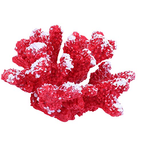 IMIKEYA Künstliche Coral Ornament Korallen Pflanze Ornament Künstliche Dekoration für Aquarium Landschaft Unterwasser Dekor(Rot) von IMIKEYA