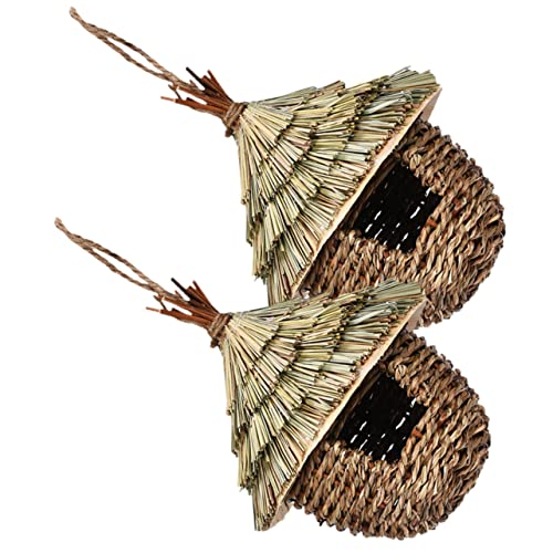 IMIKEYA Hängendes Gras Vogelnest Handgefertigt Natur Vogelhaus Nest Für Außenbereich Garten Dekoration Blumenbepflanzung von IMIKEYA