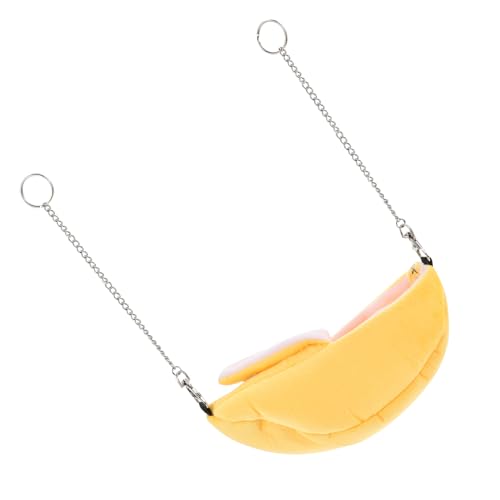 IMIKEYA Kuschelige Bananen Hängematte Für Hamster Warmes Baumwollschlafnest Für Kleintiere Eichhörnchenbett Als Käfig Nest Und Zubehör Für Hamsterhaltung von IMIKEYA