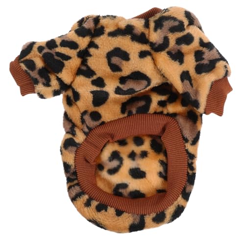 IMIKEYA Kuscheliger Welpenpullover Für Winter Modisches Hundekostüm Braunen Leopardenmuster Für Tägliches Partys Und Fotoshootings von IMIKEYA