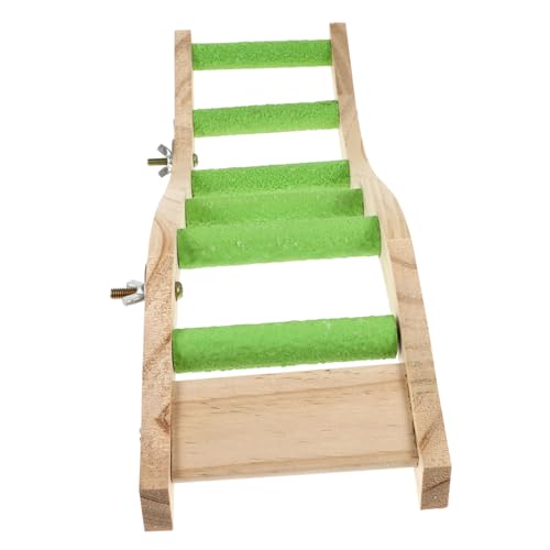 IMIKEYA Papagei Kletterleiter Aus Holz Vogel Für Papageien Und Sittiche Kletterspielzeug Für Beißspielzeug Für Haustiere Vogel Stand Rack Grüne Kletterleiter von IMIKEYA
