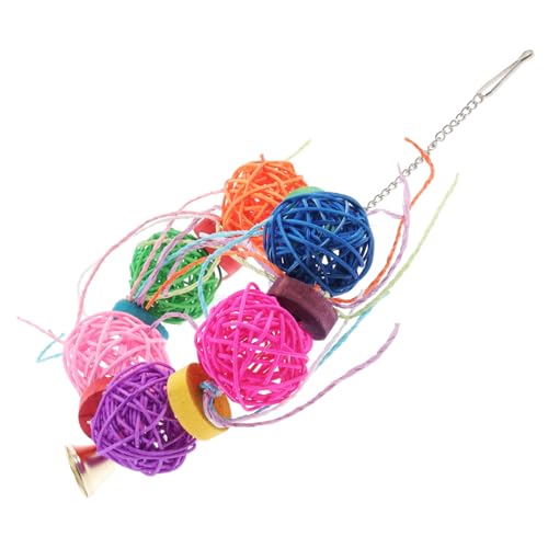 IMIKEYA Vogel Kauspielzeug für Papageien Buntes Rattan Ball Spielzeug Hängendes Vogelspielzeug für Vogelkäfig Sittich Spielzeug für Wellensittiche und Nymphensittiche IMIKEYA Vogel Kauspielzeug für Papageien Buntes Rattan Ball Spielzeug Hängendes Vogelspielzeug für Vogelkäfig Sittich Spielzeug für Wellensittiche und Nymphensittiche von IMIKEYA