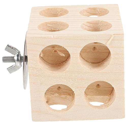 IMIKEYA Holzblock-Spielzeug Für Papageien Kauspielzeug Aus Natürlichem Holz Vogelspielzeug Zum Nagen Und Kauen Geeignet Für Papageien Und Vögel Fördert Körperliche Aktivität Und von IMIKEYA