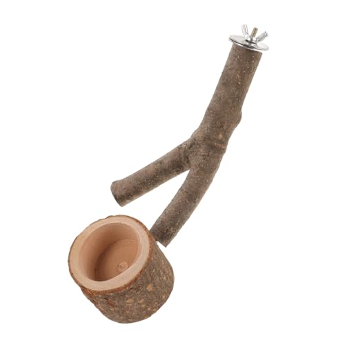 IMIKEYA Holz Vogelstange Papageienstange Für Vogelkäfig Spielzeug Ständer Mit Eisenhalterung Zum Klettern Und Entspannen Für Vögel von IMIKEYA