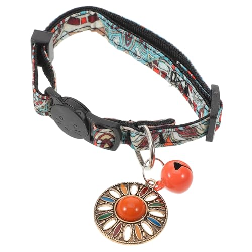 IMIKEYA Retro Katzen Und Welpenhalsband Mit Glocke Verstellbar Verschleißfest Design Für Partys Und Festlichkeiten Boho Stil von IMIKEYA