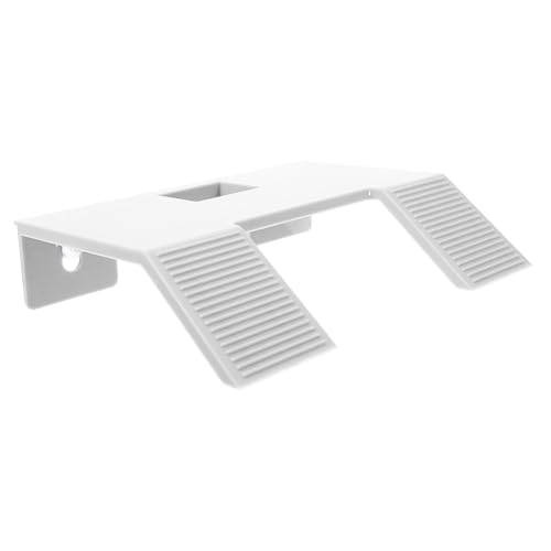 IMIKEYA Schildkrötenplattform Für Aquarium Weiße Kleine Basking Terrasse Mit Saugnäpfen Für Wasserschildkröten Und Reptilien Sonnenbaden Terrarium von IMIKEYA