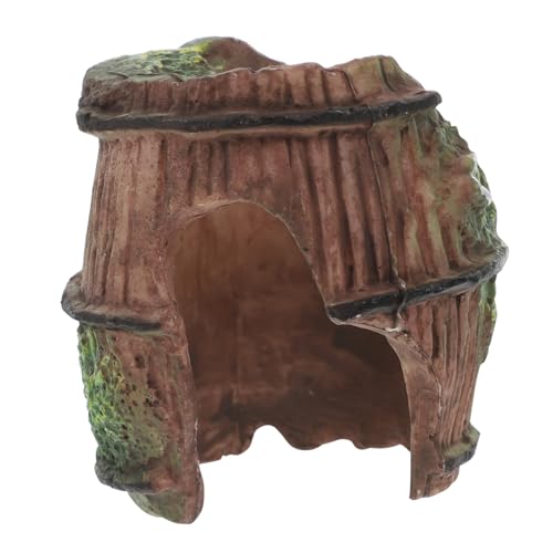 IMIKEYA Terrarium Hideaway Cave Kunststoffkonstruktion Zur Bereitstellung Von Versteckmöglichkeiten in Reptiliengehegen Verbessert Die Lebensraumästhetik von IMIKEYA