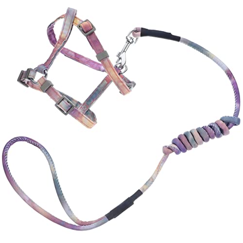 IMIKEYA Verstellbares Katzen Geschirr Mit Leine Farbenfrohem Gradient Design Für Kleine Und Katzen Für Freien Sicher Und Bequem von IMIKEYA