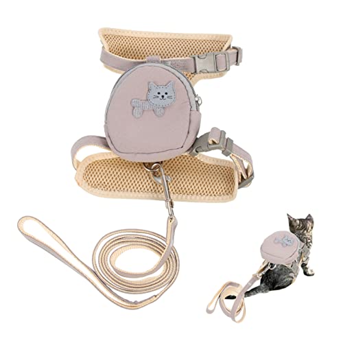 IMIKEYA Verstellbares Katzengeschirr Mit Leine Für Outdoor Aktivitäten Fluchtsicheres Geschirrset Für Katzen Und Kätzchen Für Reisen von IMIKEYA