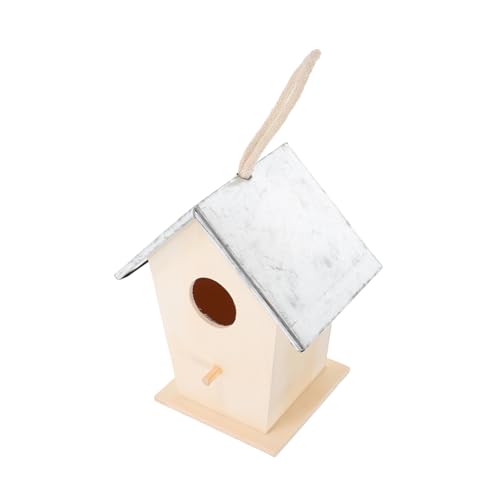IMIKEYA Vogelhaus aus Holz mit Metallverstärkung Wetterbeständig und Langlebig für Gartendekoration Spatz und Taubenhaus Aufzubauen und Attraktiv von IMIKEYA