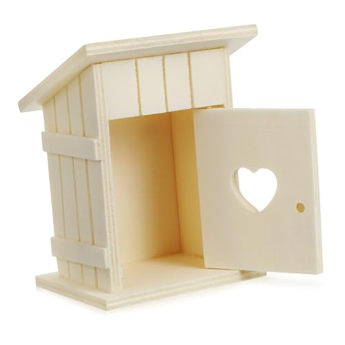 IMIKEYA Vogelnest Aus Holz Material Vogel Nisten Für Buche Nisthaus Hinterhof Nester Bemalbare Vogelhäuser Draußen Vogel Im Freien Zaunkönig Verschachtelung Kolibri Beige Natürliches Holz von IMIKEYA