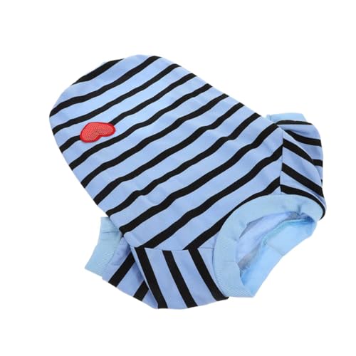 IMIKEYA Welpen Shirt Atmungsaktiv Gestreift Bequeme Hundekleidung für Kleine Outfit für Festivals und Partys Pflegeleicht und Maschinenwaschbar Süßer Look von IMIKEYA