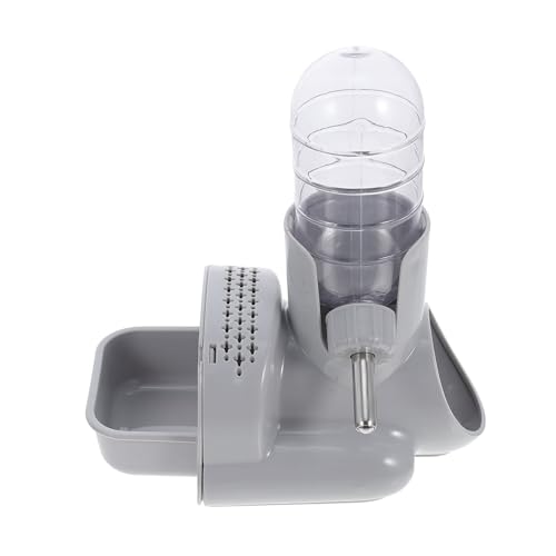 IMIKEYA Wiederverwendbarer Hamster Wassertränke Für Kleintiere Automatischer Trinkspender Für Meerschweinchen Auslaufsichere Wasserflasche Graues Design von IMIKEYA
