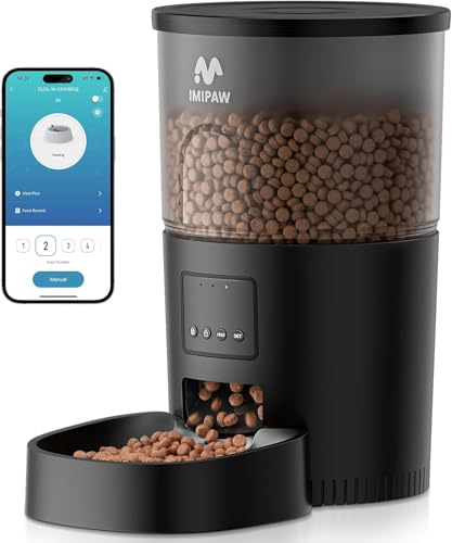 IMIPAW Futterautomat Katze, 5G | 2.4G WiFi Katzenfutter Automat, APP-Steuerung Futterspender für Katzen und Hunde, 1-10 Mahlzeiten pro Tag, Der ideale Helfer für Haustierbesitzer IMIPAW Futterautomat Katze, 5G | 2.4G WiFi Katzenfutter Automat, APP-Steuerung Futterspender für Katzen und Hunde, 1-10 Mahlzeiten pro Tag, Der ideale Helfer für Haustierbesitzer von IMIPAW