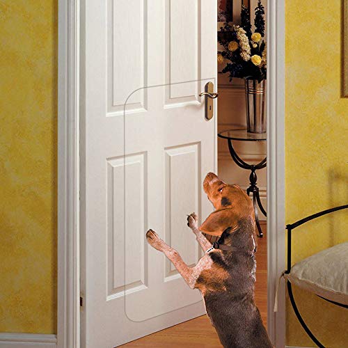 IN HAND, Transparenter Tür-Kratzschutz, Deluxe Haustier-Tür-Kratzschutz zum Schutz Ihrer Türen und Wände, strapazierfähig, flexibel, 36.5" Long x 17" Wide von IN HAND