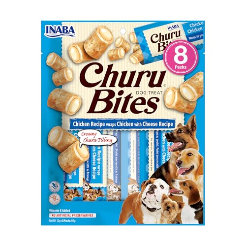 Churu Bites INABA für Hunde, 8 x 12 g, Huhn und Käse von INABA