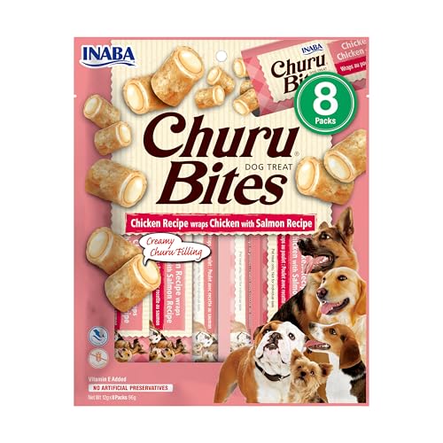 Churu Bites INABA für Hunde, 8 x 12 g, Huhn und Lachs von INABA