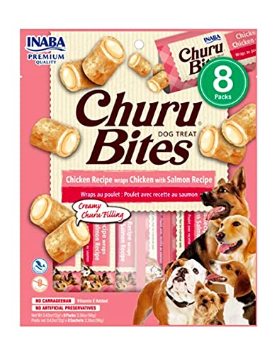 Churu Bites INABA für Hunde, 8 x 12 g, Huhn und Lachs von INABA
