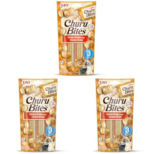 Churu Cat Snack Bites Huhn 3x10g (Packung mit 3) von INABA