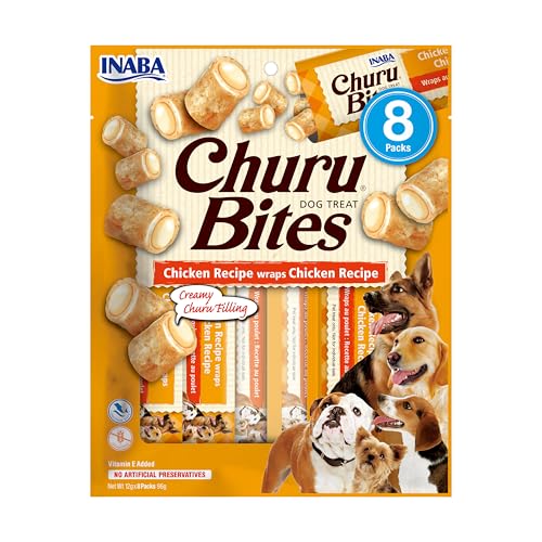 INABA Churu Bites für Hunde, 8 x 12 g, Huhn von INABA