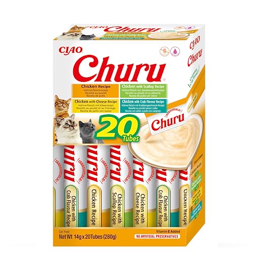 INABA Churu Katzenleckerlis Liquid Snack Variety Box mit Huhn | Getreidefrei, Zuckerfrei, ohne künstliche Aromen | 100% natürliches Fleisch, Premium Katzensnacks aus Japan 20 x 14 g INABA Churu Katzenleckerlis Liquid Snack Variety Box mit Huhn | Getreidefrei, Zuckerfrei, ohne künstliche Aromen | 100% natürliches Fleisch, Premium Katzensnacks aus Japan 20 x 14 g von INABA