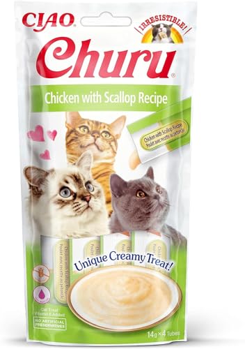 INABA Churu Puree Katzenleckerlis Creamy Snacks, Hochwertige Proteine von INABA