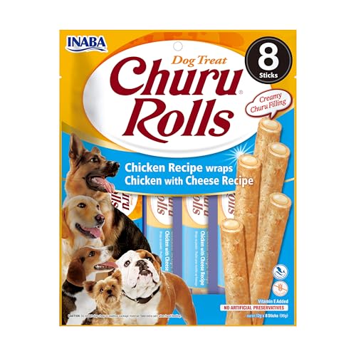 INABA - Hundefutter mit 58,2% Huhn, 16,3% Thunfisch, 0,9% Käse, Eiweiß, Tapioca, Natriumkaseinat, Hühnerextrakt, Hefe, Grüntee-Extrakt von INABA