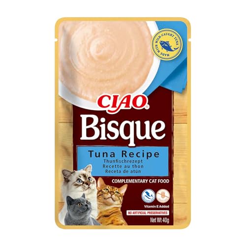 INABA Ciao Bisque - Cremige Suppe für Katzen, Thunfisch 1x40g, Katzenfutter nass ohne getreide von INABA