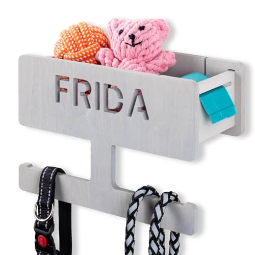 INEXTERIOR Hundegarderobe - Leinenhalter mit Ablage - Hundezubehör - Dogs - aus Birkenholz - personalisierbar - Made in Germany - Verschiedene Varianten Hellgrau INEXTERIOR Hundegarderobe - Leinenhalter mit Ablage - Hundezubehör - Dogs - aus Birkenholz - personalisierbar - Made in Germany - Verschiedene Varianten Hellgrau von INEXTERIOR