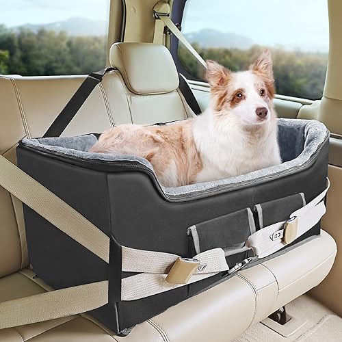 INFANZIA Hunde-Auto-Sitzerhöhung, erhöhte Haustier-Autositze für große, mittelgroße Hunde mit Sicherheitsleine, waschbarer Aussichtssitz für Welpen, Reisesitz mit Aufbewahrungstaschen, für Haustiere INFANZIA Hunde-Auto-Sitzerhöhung, erhöhte Haustier-Autositze für große, mittelgroße Hunde mit Sicherheitsleine, waschbarer Aussichtssitz für Welpen, Reisesitz mit Aufbewahrungstaschen, für Haustiere von INFANZIA