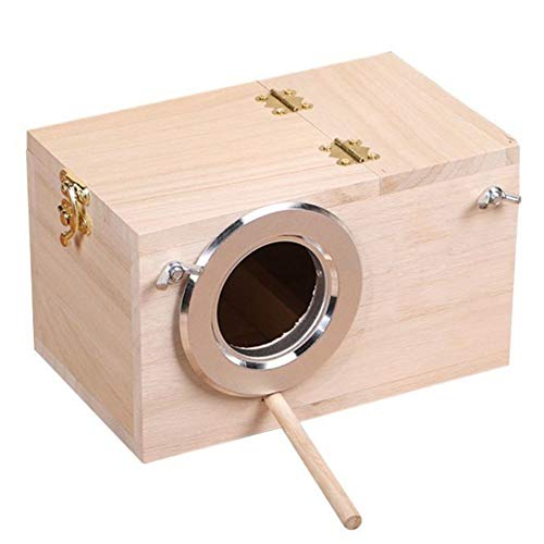 INGHU Großes Nest für Wellensittiche, Voliere aus Holz, Nistkasten für Wellensittiche, Wellensittiche, Nistkasten, Futterstation für Vögel INGHU Großes Nest für Wellensittiche, Voliere aus Holz, Nistkasten für Wellensittiche, Wellensittiche, Nistkasten, Futterstation für Vögel von INGHU