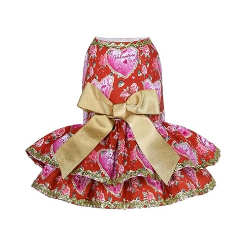 INGSIST Hunde-Outfit für Valentinstag, Rosa, Herzform, Geburtstag, Urlaub, Kleidung, weiblich, Mädchen, kleine und mittelgroße Hunde INGSIST Hunde-Outfit für Valentinstag, Rosa, Herzform, Geburtstag, Urlaub, Kleidung, weiblich, Mädchen, kleine und mittelgroße Hunde von INGSIST