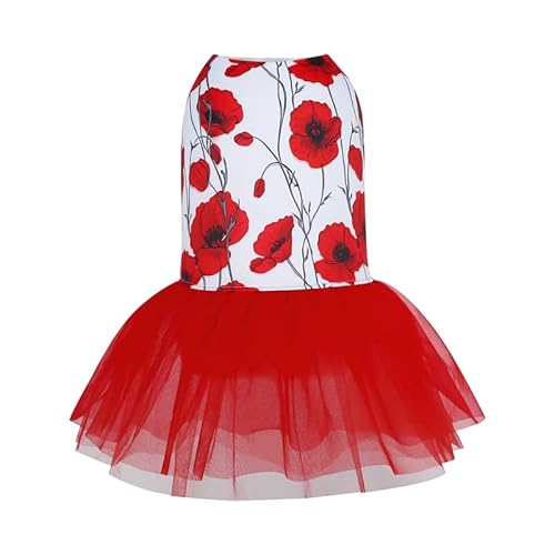 INGSIST Hunde-Outfit mit Blume, Rot, Größe S / M, für Damen, Mädchen, Welpen, Haustier, Geburtstag, Urlaub INGSIST Hunde-Outfit mit Blume, Rot, Größe S / M, für Damen, Mädchen, Welpen, Haustier, Geburtstag, Urlaub von INGSIST