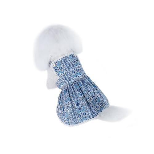 INGSIST Hunde-Outfit mit Blumenmuster, Größe XS, S, M, L, XL, S, M, L, XL, für weibliche Mädchen, Welpen, Haustiere, Geburtstag, Urlaub, Kleider, Blau INGSIST Hunde-Outfit mit Blumenmuster, Größe XS, S, M, L, XL, S, M, L, XL, für weibliche Mädchen, Welpen, Haustiere, Geburtstag, Urlaub, Kleider, Blau von INGSIST