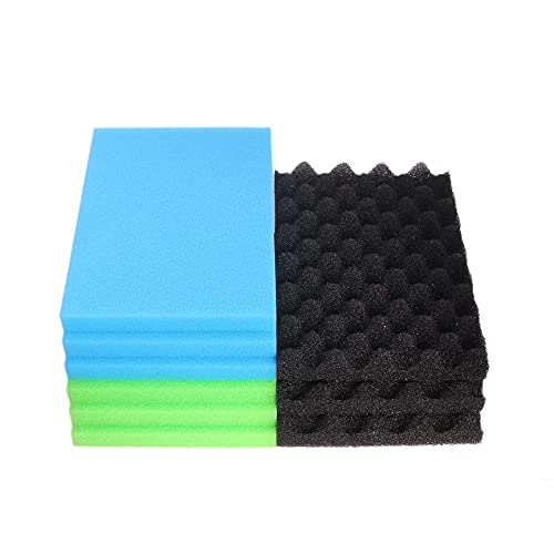 INGVIEE Kompatibel Schaumstoff Filterschwamm Set für Blagdon Mini-Pond 4500L und 6000L Modell (3X Schwarz Grob, 3X Grün Mittel, 3X Blau Fein) von INGVIEE