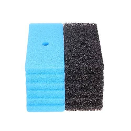 INGVIEE Kompatibles Filterpad-Set passend für TotalPond MF13010 und MF13015 (6 x schwarz grob, 6 x blau fein) von INGVIEE