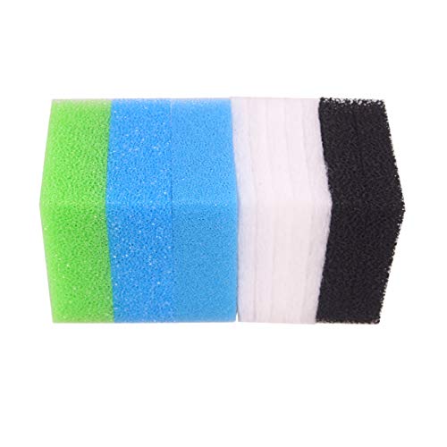 INGVIEE Set Kompatibel Filterschwamm für Juwel Jumbo/Bioflow 8.0 / XL (1x Blau Fein, 1x Blau Grob, 1x Grün Nitrat, 2X Aktivkohleschwamm, 5X Filterwatte) von INGVIEE