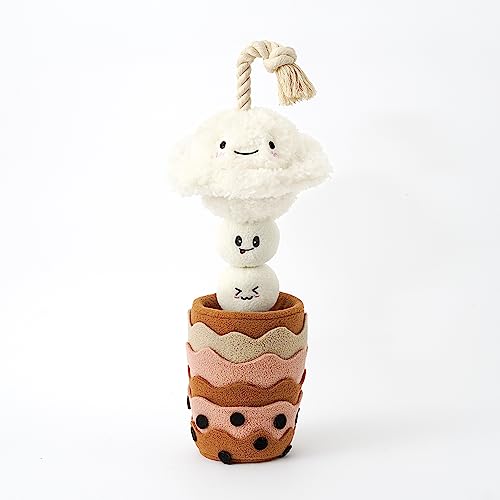 INJOYA Boba Time Schnüffelspielzeug für Hunde, Interaktives Hundeleckerli-Puzzle, Hunde Plüschtier Kauspielzeug, Maschinenwaschbares Hundeanreicherungsspielzeug, aus recycelten Materialien, kleine bis von INJOYA INSPIRING JOY IN ANIMALS