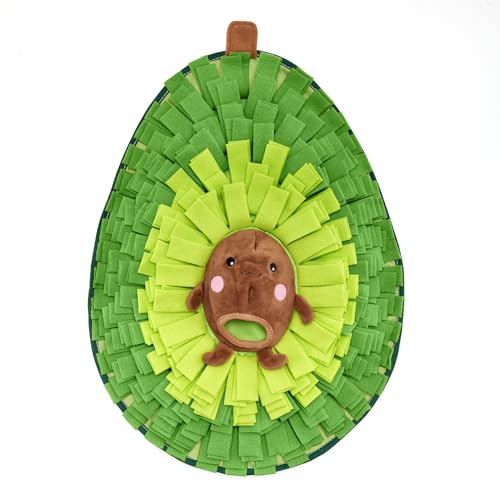 Injoya Schnüffelmatte für Hunde, Avocado Pal, Größe XL, 54,6 x 38,1 cm, Hundeanreicherungsspielzeug, langsames Füttern, Welpenspielzeug, um sie zu beschäftigen, maschinenwaschbar, Schnüffelmatte für von INJOYA INSPIRING JOY IN ANIMALS