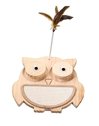Katzenkratzer Hölzerne Katzenkratzpolster Eulenform Katzenkratzer Mit Spielzeugball Katzenkratzer Für Innenkatzen Multifunktionales Katzenspielzeug Kratzmatte Katze ( Blue : Wood+sisal , Size : 35*35. Katzenkratzer Hölzerne Katzenkratzpolster Eulenform Katzenkratzer Mit Spielzeugball Katzenkratzer Für Innenkatzen Multifunktionales Katzenspielzeug Kratzmatte Katze ( Blue : Wood+sisal , Size : 35*35. von INKTUS