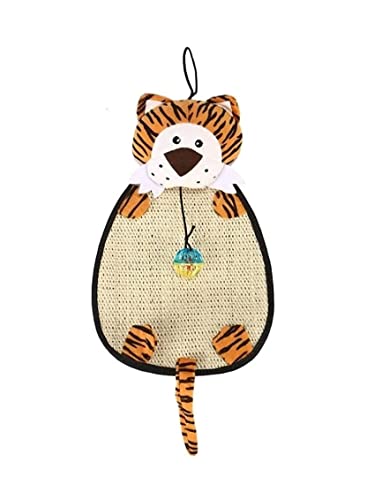 Katzenkratzer Katzenkratzmatte Langlebige Katzenkratzmatte Katzenkratzer Mit Glocke Für Indoor-Katzen Schleifkrallen Kratzmatte Katze (Blue : Tiger) von INKTUS