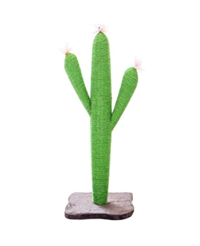 Kratzbaum Kletterbaum Cactus Cat Scratcher Schützen Sie Ihre Möbel Mit Natürlichen Sisal-Kratzbäumen Und -Pads, Katzenkratzbaum Katzenkratzbaum (Blue : Grün, Size : 105cm) von INKTUS
