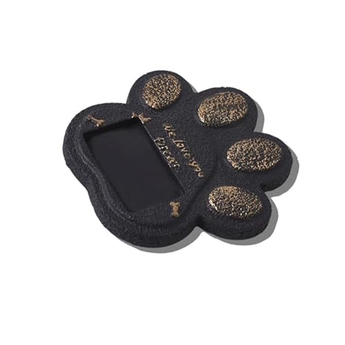 INMORVEN Grabstein Hund – Personalisierter Gedenkstein für verstorbene Haustiere (15x15x1,5 cm) mit Pfotenabdruck, Herz-Design & Namen – Trostvolles Andenken an Katze oder Hund (Pfote) von INMORVEN