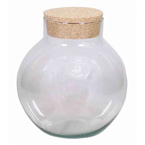 INNA-Glas Aufbewahrungsglas Gaspar mit Korkdeckel, Kugel - Rund, klar, 27cm, Ø 14cm - Ø 25cm - Glasterrarium - Kerzenglas von INNA-Glas