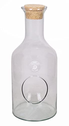 INNA-Glas Terrarium Flasche Glas Draco mit Korken, klar, 35 cm, Ø 15 cm - Dekovase von INNA-Glas