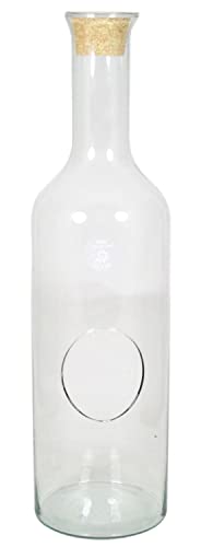 INNA-Glas Terrarium Flasche Glas Draco mit Korken, klar, 55 cm, Ø 15 cm - Dekovase von INNA-Glas